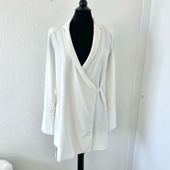 NWOT Botany White Wrap-Around Blazer Dress - S - Picture 1 of 10